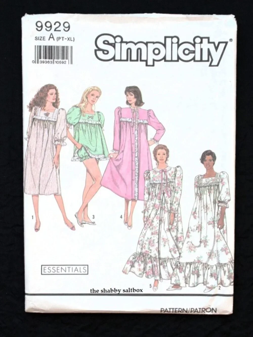 VTG Women Simplicity Baby Doll Nightie Bloomers PJ Nightgown 9929 Sewing Pattern